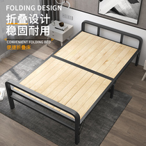 Foldable bed portable single bed office lunch bed invisible bed household rental bed pine bed pine bed double