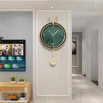 Net red Deer head fashion creative watch household simple atmosphere light luxury wall clock Personality art living room decoration clock
