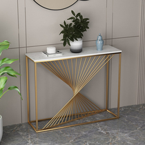 Modern simple marble porch display table living room corridor decoration shelf light luxury office end scene case