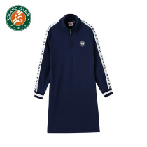 Roland Garros 2021 new sports long sleeve Polo skirt slim dress female temperament long skirt