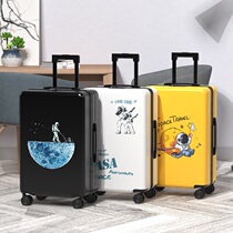 NASAs new suitcase ins net celebrity 24-inch student large trolley case men and women strong and durable leather case 20 tide