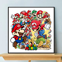 Super Mary Full Officer Mario Bros. Diy Digital Oil Painting Painted Oil Color Painting Children Katong Paintings