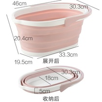 Rectangular mop cleaning bucket thickened portable plastic bucket Flat mop bucket Household cleaning bucket bucket Car wash bucket