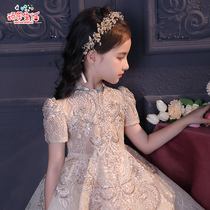 Childrens Gown Princess Dresses Dresses Wedding Girl Birthday Girls Birthday Girl Host Gown Walk Show Piano Show Off