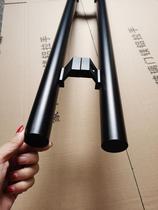 Kenderky door armrests aluminium alloy double open door handle pair with glass door handle aluminium black 38 round pipe