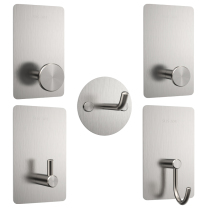 304 Stainless Steel Traceless Nail Key Hook Toilet Clothes Single Hook Wall-mounted Free of perforated bathroom Single hook
