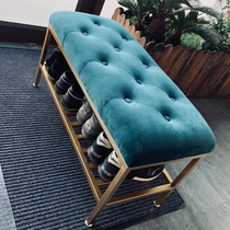 Shoe changing stool Home door Shoe bench bench Nordic modern multifunctional shoe cabinet door storage shoe rack shoe stool