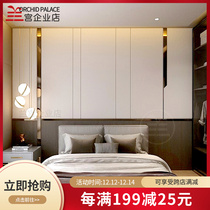 Langong bedroom bedside decoration hard bag background wall modern simple light luxury metal strip TV soft bag leather customization