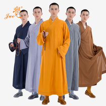 Jue brand monk clothes Summer long coat Thin cotton hemp ice silk breathable Arhat shirt Monk clothes Mens and womens monk clothes Monk clothes
