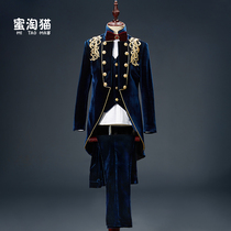 Honey Tao cat childrens dress suit boy catwalk piano performance Zhongda boy suit tuxedo