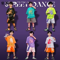 Children Childrens hip-hop piece boys handsome personality short sleeve tide wind drums costume cool