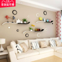 Wall shelf partition hole-free creative living room TV background wall shelf wall wall decoration shelf