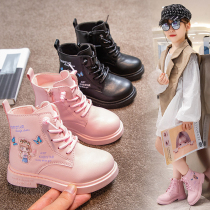 Girls Martin Boots 2021 Autumn and Winter New English Style Girls Cotton Boots Plus Girls Short Boots Winter Children Boots