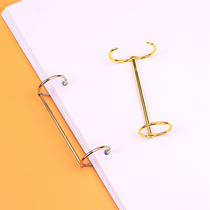 Two-ring metal book ring Double-hole punch Binder Stationery binding two-hole four-hole A4 paper office document opening ring Standard hole distance 80mm Desk calendar Album hand account diy durable