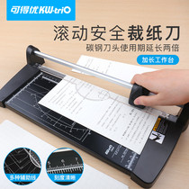 Kedeyou rolling paper cutter Photo Photo a4 paper sliding paper cutter Manual roller document cutting for office diy manual desktop safety paper cutting knife for students
