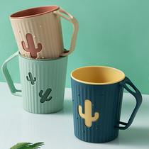 Home Dress Mouthwatering Cups Home Toothbrushing Cups Couples Plastic Toothbrush Cup Tooth-cylinder Tooth Vat Wash Cup a family of three