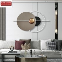 New Chinese style home living room background wall wrought iron wall hanging bedroom bedside creative round decoration soft decoration three-dimensional pendant