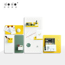 dodo hole board ins wall shelf decorative partition storage Nordic metal punch-Free Original design