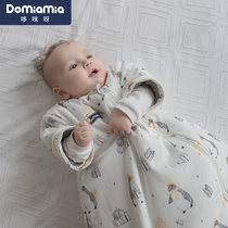Domiamia doo Mimi newborn thermostatic sleeping bag autumn and winter baby baby one Anti kicking child pajamas Spring