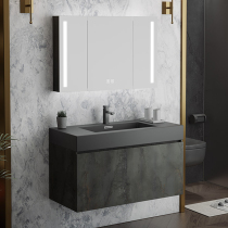 Eavah smart mirror cabinet Bathroom cabinet Simple bathroom rock board integrated basin washbasin washbasin cabinet combination