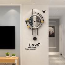 Light luxury wall clock living room Fashion clock decoration wall clock Net red home creative modern simple restaurant Wall watch