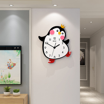 Clock and clock living room Cartoon creative personality hanging watch childrens fashion home decorative mute art clock bedroom