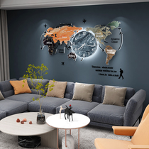 Creative hanging Watch map clock light luxury decoration wall clock living room home fashion modern simple wall clock Nordic