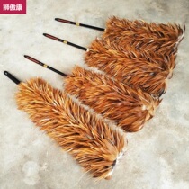 Chicken feather duster household car dust dusting dust without falling retractable Zen sweeping ash pure handmade blanket cleaning