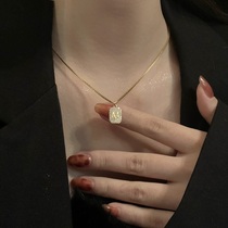 2021 new M letter necklace female Korean simple and wild ins cold wind high-grade temperament clavicle chain