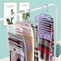 Hanging towel rack storage silk scarf hanger ring ring ring collar tie rack belt stockings multifunctional household