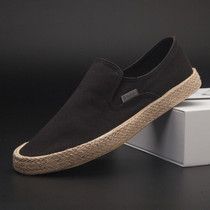 Old Beijing cloth shoes mens Korean trend mens shoes autumn breathable new mens one pedal lazy casual canvas shoes