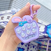 Mini handheld mouse machine hit mole baby game machine Chinese voice optional off nostalgic hamster machine
