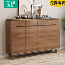 Entrance cabinet shoe cabinet partition cabinet home door large capacity new Chinese style balcony locker modern minimalist hall cabinet