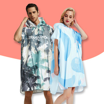 HOTMANGO Quick-drying cloak bath towel Diving warm jacket Beach change bathrobe Swimming hot spring absorbent towel