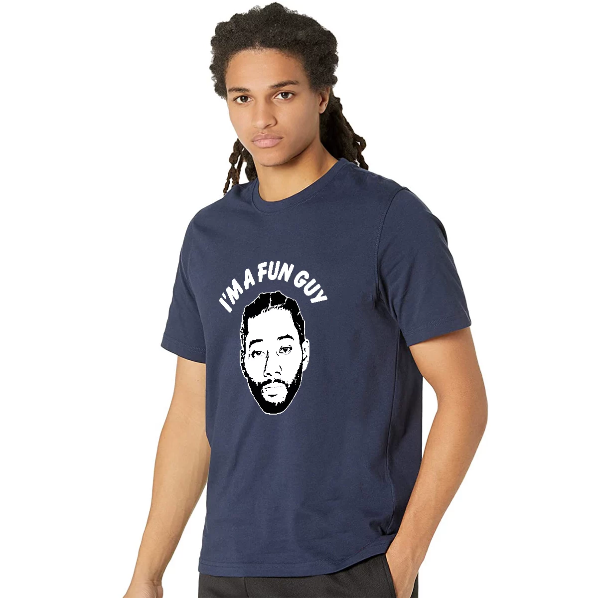 Футболка мужская коротким рукавом Kellynad I am a Fun Guy, весна, баскетбол, kawhi leonard, черная