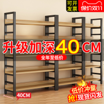 Bookshelf floor simple modern multi-layer storage rack wrought iron rack living room display bookcase rack household rack