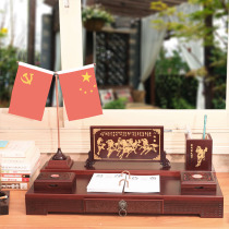 2021 creative wooden desk calendar stand Office desktop calendar pen holder notepad custom gift custom logo