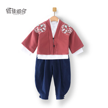 Ethnic style Hanfu Spring and Autumn Children Tang costume boys costume baby year old dress girl Chinese style super fairy clothes