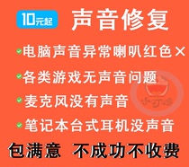 Computer reinstallation win10 7 8 system remote online installation system upgrade no sound microphone no repair