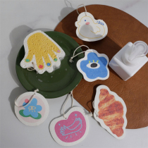 Compressed wood pulp cotton dishwashing cloth dishcloth wood pulp sponge brush bowl sponge wooden paddle washing Cotton