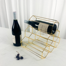 Collar Super-Nordic Creative Honeycomb Wine Rack Light Luxury Home Decoration Metal Craft Storage Wine Cabinet Ornament