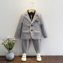 Boys suit spring and autumn boy handsome dress autumn host suit baby birthday performance suit childrens suit
