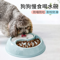 Dog bowls Slow Food Bowl Double bowls Puppy pooch Slow Food Teddico Kee Rice Bowls Slow Food Dog Rice Basin Anti-overturning Puppy Supplies