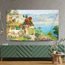 Light luxury oil painting TV cover dust cover 75 inch 86 TV cover cloth cover TV cloth TV cover dust cover