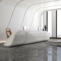 Company front desk reception desk painted bar cashier desk simple modern office furniture welcome desk medical beauty desk