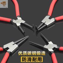 Cop pliers internal card and external card multi-function caliper set curved straight mouth shaft hole spring retaining ring clamping pliers