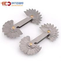 Metric Imperial American one-piece thread template rib gauge 55 degrees 60 degrees