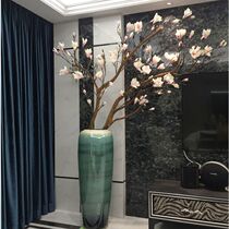 Dry branches floral art home living room ornaments floor large vase flower arrangement simulation Magnolia cherry tree wedding decoration