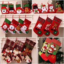 Spot Christmas Gift Socks Decoration Pendant Hanging Accessories Christmas Big Socks Decorations Pendant Scene Placement