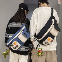 Shoulder Bag Mens bag large capacity chest bag ins Tide brand casual shoulder bag tooling bag sports shoulder bag women